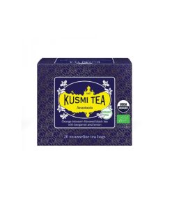 Kusmi Tea | Anastasia Tè Nero BIO Aroma Bergamotto, Limone e Lime – 20 Bustine di Tè (40 Gr) | Tè Nero Aromatizzato in Bustine