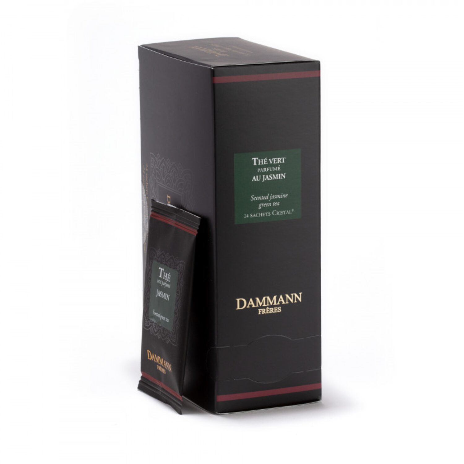 Dammann Frères | Tè Verde al Gelsomino | Green Tea Jasmine Bustine – 24 Bustine (48 Gr) | Tè Bustine Confezioni | Miscela di Tè Verde Cinese