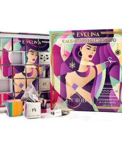 Novecento Tè | Cofanetto Tè Avvento Evelina | Calendario Avvento 25 Piramidi Tè & Tisane 4 Miscele Assortite (50 Gr) | Calendario Avvento 2022 The