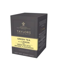 Taylors® | Tè Verde al Limone | Tè Verde Aroma Naturale Limone – 20 Bustine di Tè (40Gr) | Astuccio Tè Verde Aromatizzato