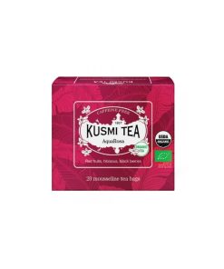 Kusmi Tea | Aqua Rosa Infuso Biologico ai Frutti Rossi Misti Senza Caffeina – 1 x 20 Bustine di Tè (40 Gr)