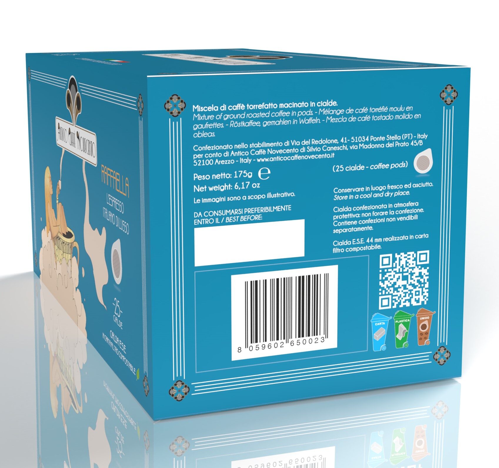 Antico Caffè Novecento® | 25 Cialde ESE44 Compatibili | Caffè Gusto Forte | Cialde Macchina Caffè Compatibili | Miscela Raffaella - immagine 4