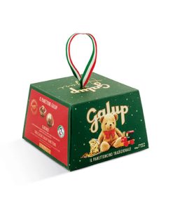 Galup® | Panettone Gran Galup Tradizionale | Mini Panettone Agrumi Canditi e Uvetta Ricoperto Glassa Nocciole, Zucchero e Mandorle – 100 Gr