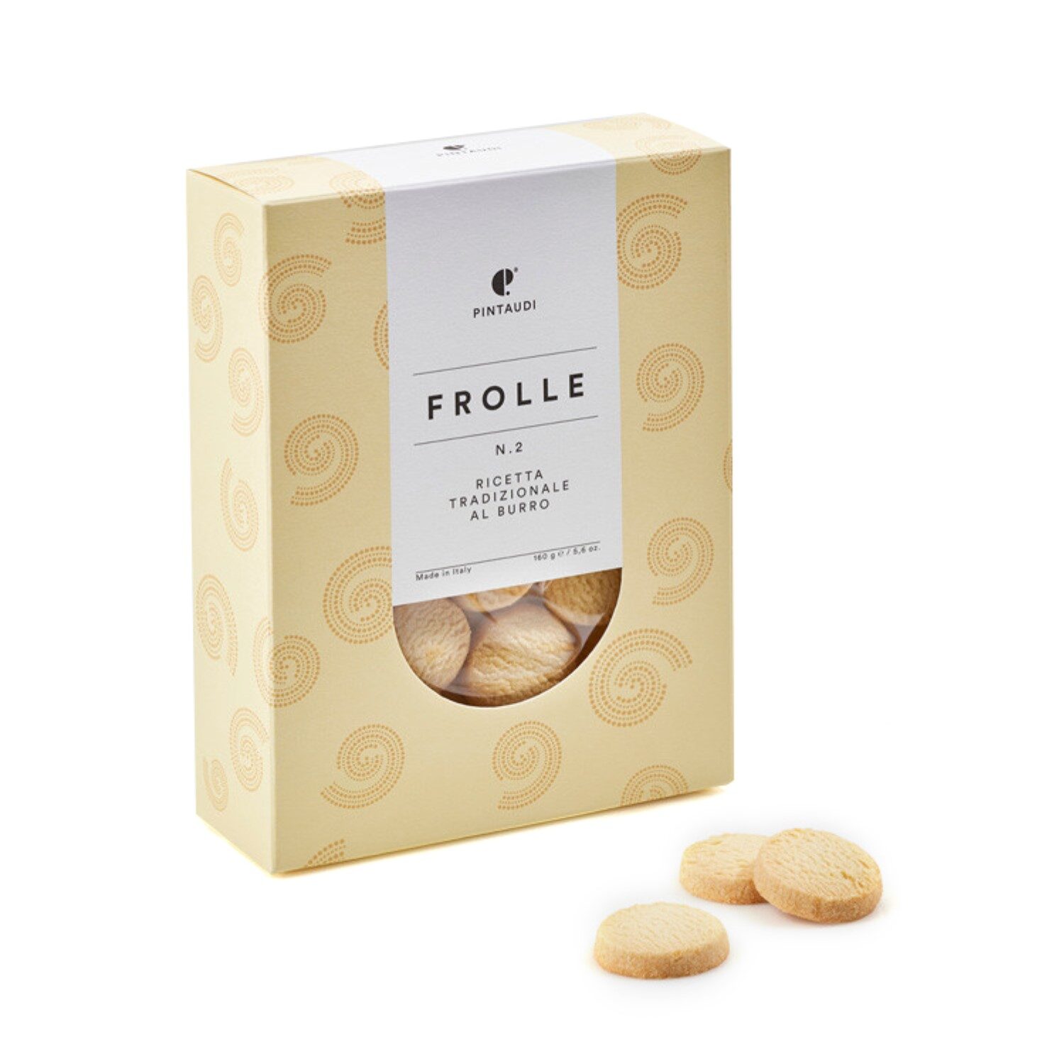 Pintaudi | Frolle Ricetta Tradizionale Burro | Biscotti al Burro Puro | Frollini in Sacchetto al Burro di Normandia – 160 Gr | Frolle Classiche al Burro