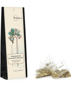 Novecento Tè | Tisanissima Miscela di Frutta e Petali Fiori Rilassante | Infusione Mela Finocchio Lavanda Lamponi Camomilla – 15 Piramidi (30 Gr)
