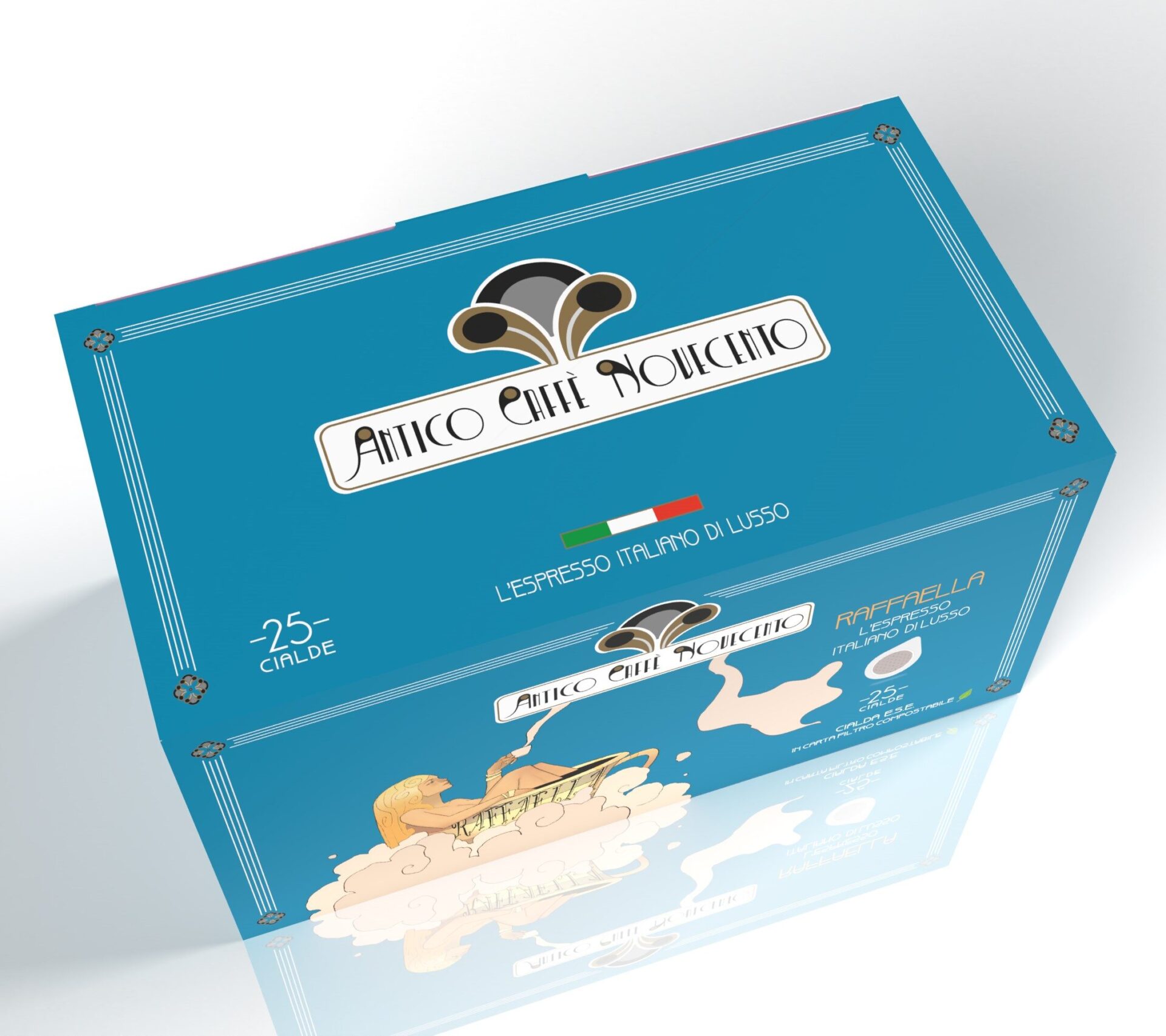 Antico Caffè Novecento® | 25 Cialde ESE44 Compatibili | Caffè Gusto Forte | Cialde Macchina Caffè Compatibili | Miscela Raffaella - immagine 5