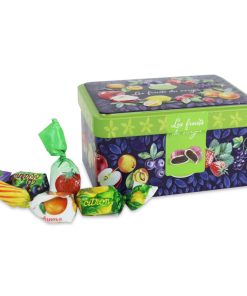 Barnier | Caramelle Frutta Mista | Caramelle Ripiene alla Frutta in Lattina | Contenitore con Caramelle ai Frutti Misti Ripiene | Frutta Caramelle Dolci – 100 Gr