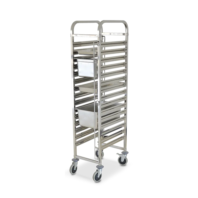 Carrello portateglie inox 201 16 gn1/1