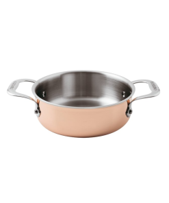 Casseruola bassa due maniglie series 15600 rame 3-ply cm.20