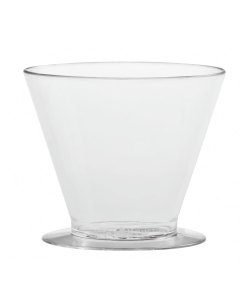 Confezione 100 bicchiere conico con piede riutilizzabili cm.7×6,7h