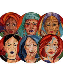 Confezione 6 piatti pane misti animae cm.16