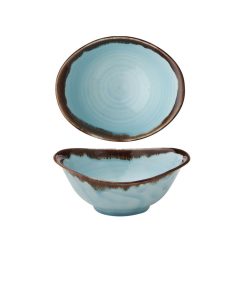 Coppa ovale harvest turquoise cm.17,4×14,7