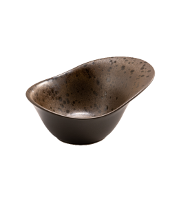 Coppa petalo ovale phobos marrone cm.21x16x9,5h