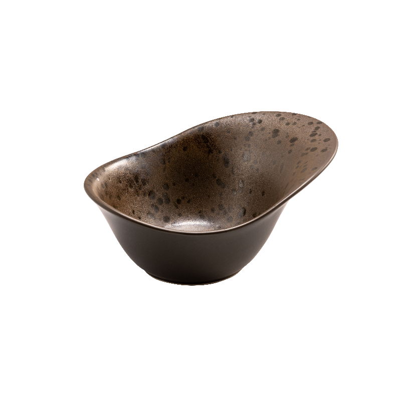 Coppa petalo ovale phobos marrone cm.21x16x9,5h