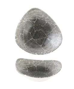 Coppa triangolare kintsugi reverse quartz black cm.18,5