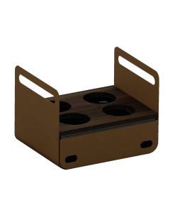 Espositore corten quattro caraffe cereali/succhi radici