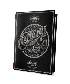 Porta menu custom nero tattoo black a5 solo elastico