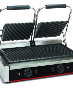 Piastra panini doppia ghisa rigata cm.47,5×23