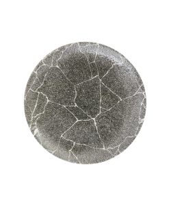 Piatto piano coupe kintsugi reverse quartz black cm.16,5