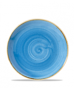 Piatto piano coupe stonecast cornflower blue cm.16,5