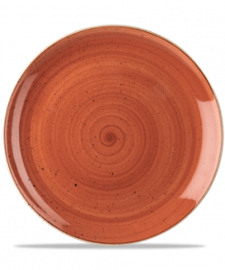 Piatto piano coupe stonecast spiced orange cm.26
