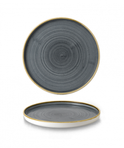 Piatto piano walled stonecast blueberry cm.21