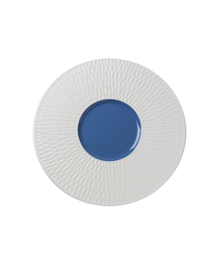 Piatto presentazione blu touch me falda honey cm.30,5