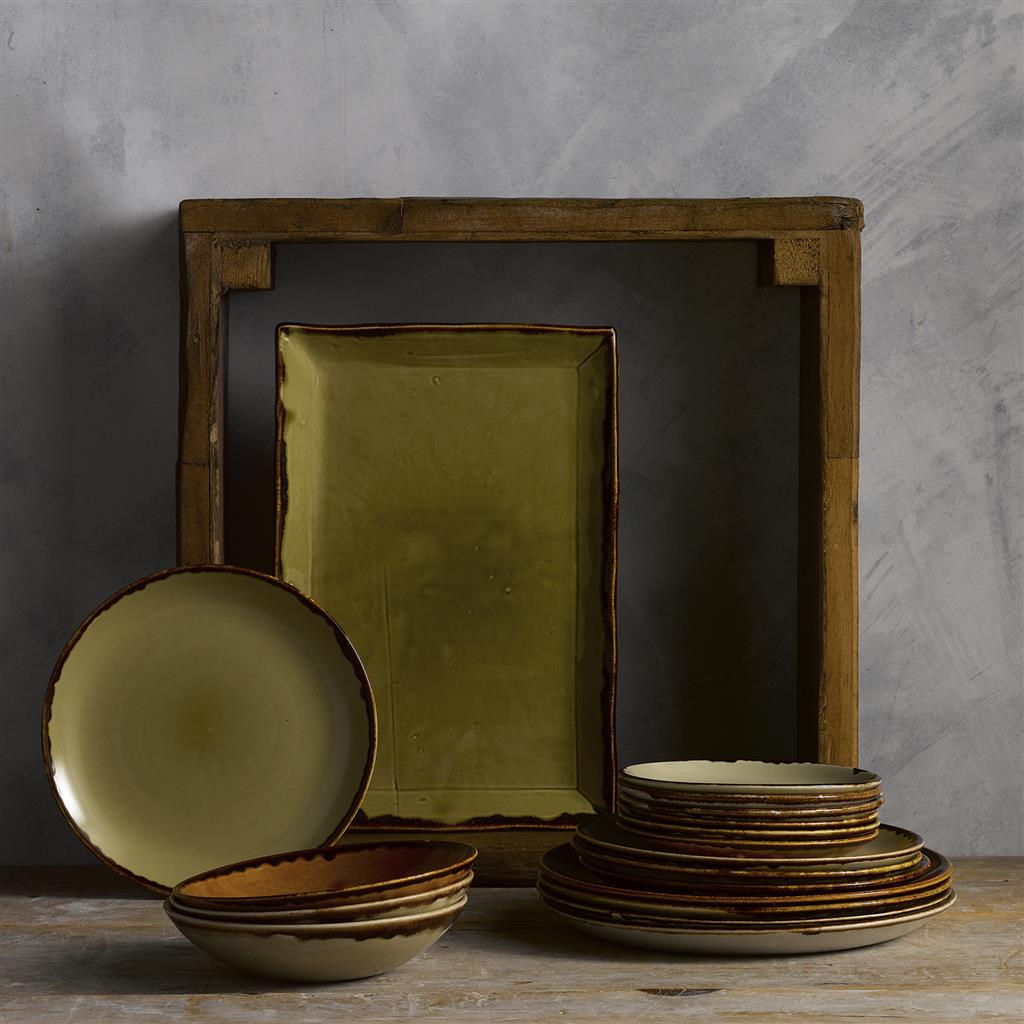 Piatto rettangolare oblong chef harvest green cm.35,5×18,9 - immagine 2