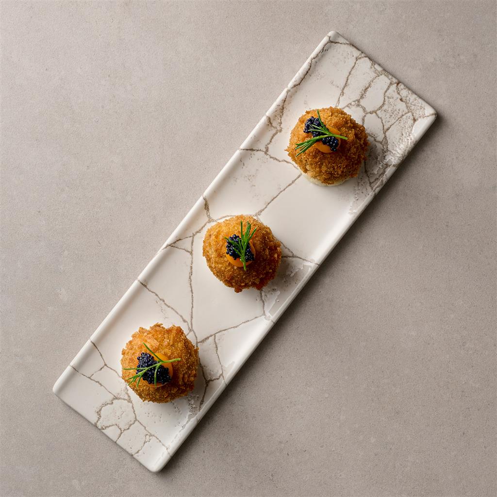 Piatto rettangolare tasting kintsugi agate grey cm.24,7×8,8 - immagine 2