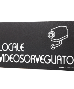 Pittogramma locale videosorvegliato cm.8×15