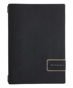 Porta menu chef nero a4 solo elastico