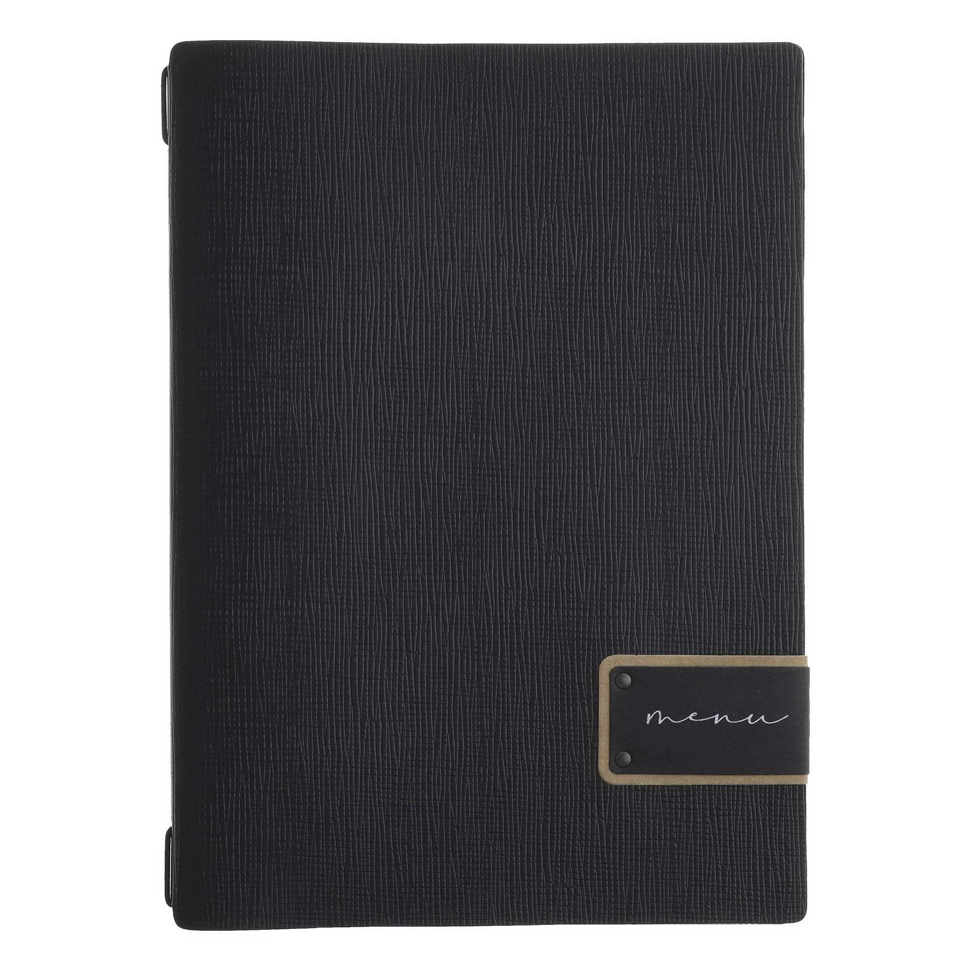 Porta menu chef nero a4 solo elastico