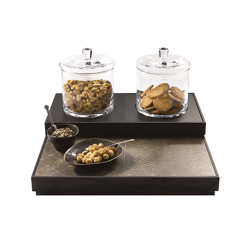 Set cereali domino nero cm.40×40