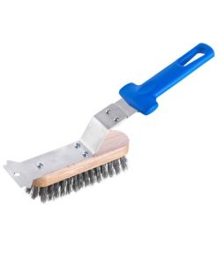 Spazzola con setole in acciaio cm.32x6x10h