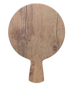 Tagliere rotondo con manico show plate wood cm.23