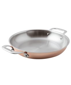 Tegame due maniglie series 15600 rame 3-ply cm.28