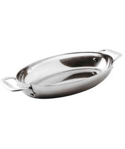 Tegame ovale due maniglie series 12200 5-ply cm.35×23