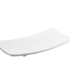 Vassoio rettangolare thara melamina bianca cm.22×12