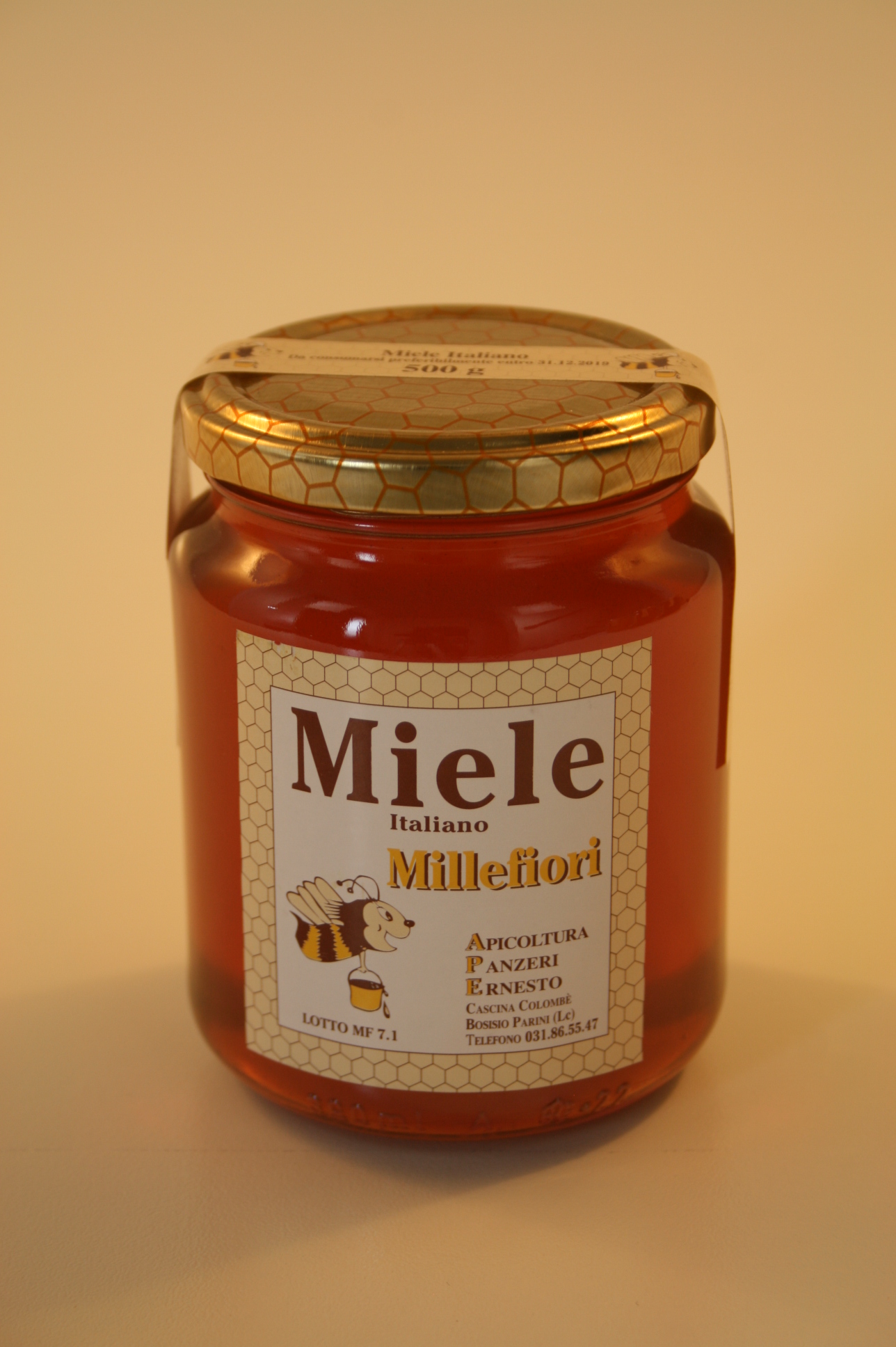 MIELE ITALIANO MILLEFIORI DA 500 gr. DA APICOLTURE NOMADE (NELLE VALLI DI LIGURIA,LOMBARDIA,PIEMONTE)