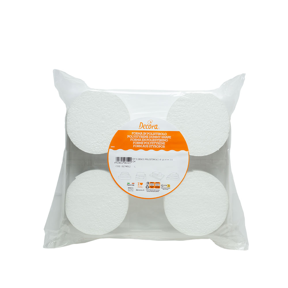 Confezione 5 Basi tonde ø 10 x h 7,5 cm