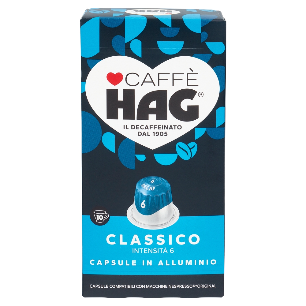 Hag – Capsule Caffè Decaffeinato Classico, Intensità 6, 10cps