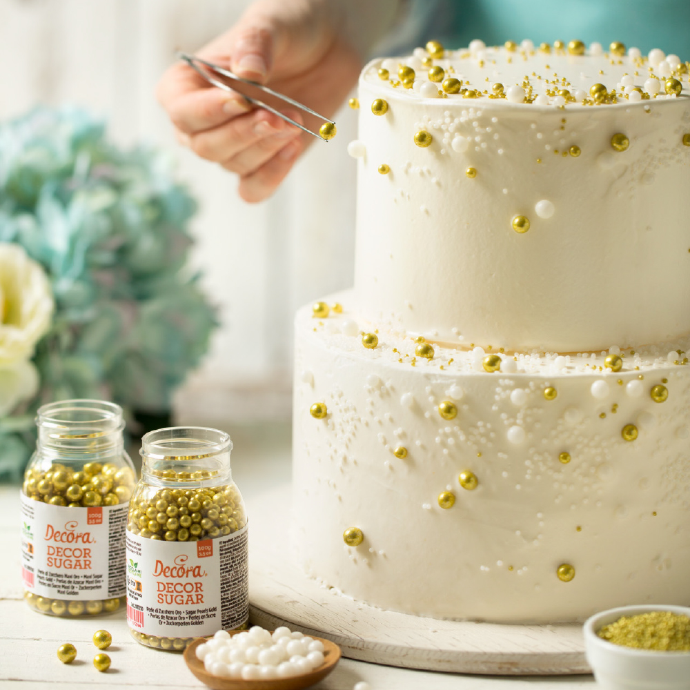 Perline di zucchero bianco brillante - immagine 4