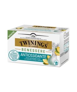 Twinings – Benessere Antiossidante, Infuso arricchito con Selenio, 18 Filtri