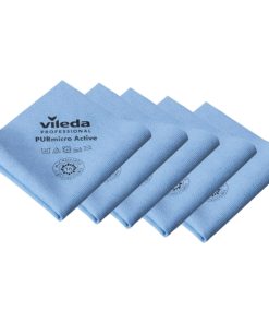 Vileda – Panno Professionale Purmicro Active, Azzurro, Conf. da 5pz