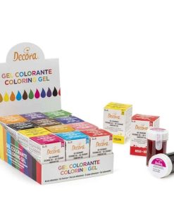 Decora – Gel Colorante Intenso, Conf. da 12pz da 28g, Colori Assortiti