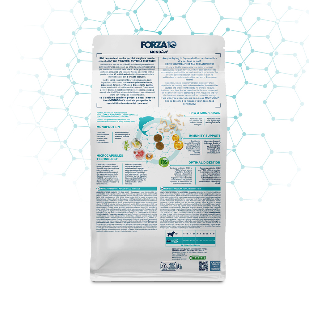 Forza 10 Medium Adult Mono Diet, Pesce, 12kg - immagine 2