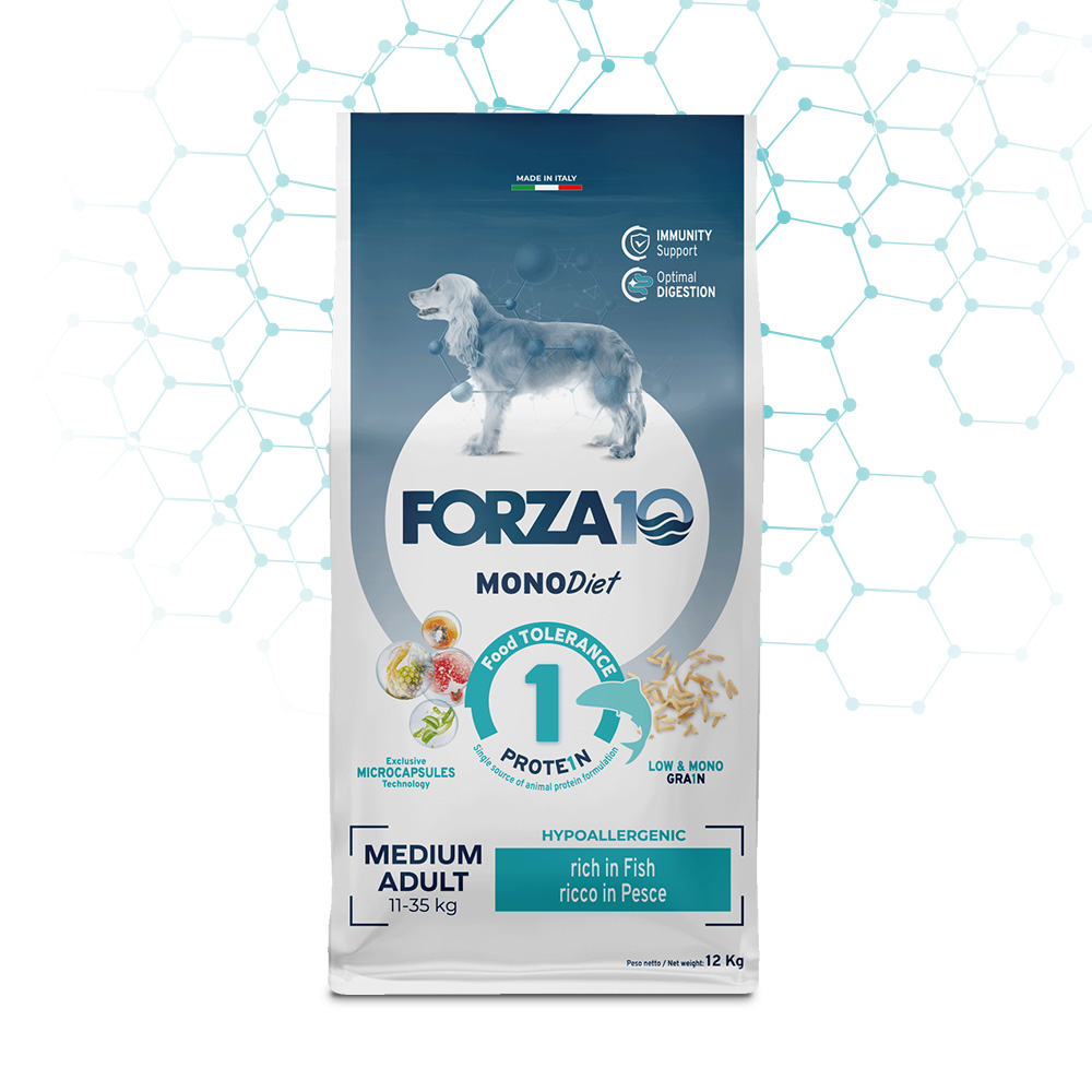 Forza 10 Medium Adult Mono Diet, Pesce, 12kg