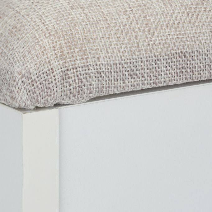 Relaxdays – Panca Scarpiera Imbottita, Bianca - immagine 5