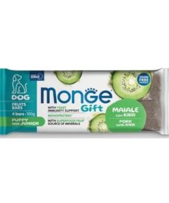 Monge Gift, Barrette Puppy/Junior, Maiale e Kiwi, 100g