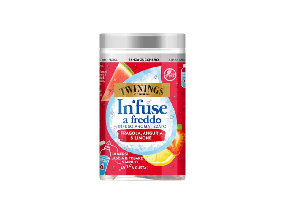 Twinings Infuso Freddo Gusto Fragola Anguria e Limone 10 Filtri